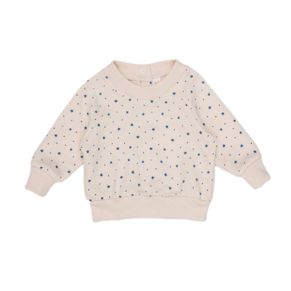NEW TUN TUN gilrs little stars sweatshirt in beige